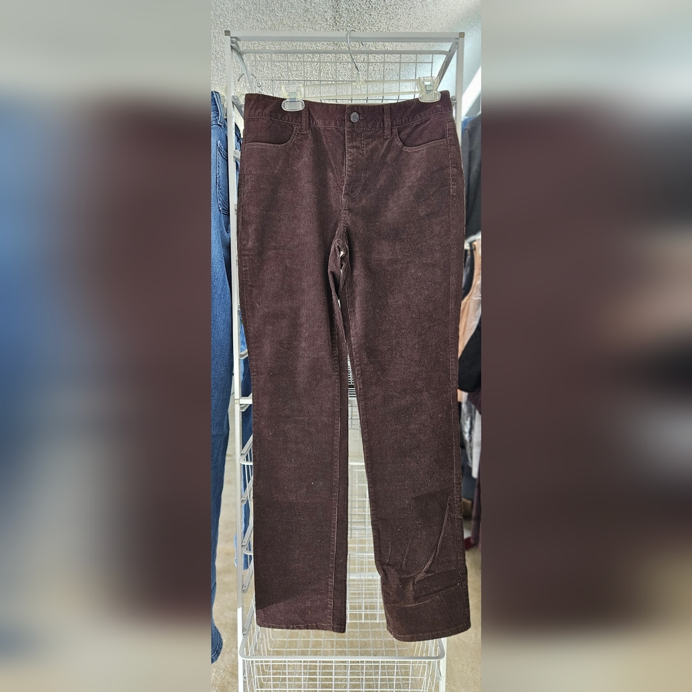 Talbots Deep Brown Corduroy Straight-Leg Pants